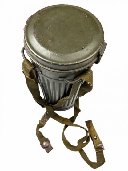 Original WWII German M31 Gas mask canister with straps