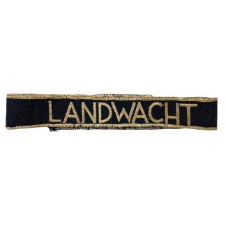 Original WWII Dutch ‘Landwacht Nederland’ cuff title