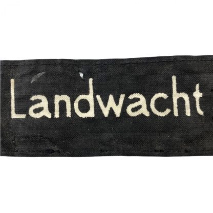 Original WWII Dutch 'Stad- en Landwacht' cuff title