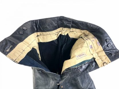 Original WWII German Panzer/Kriegsmarine leather wrap with trousers