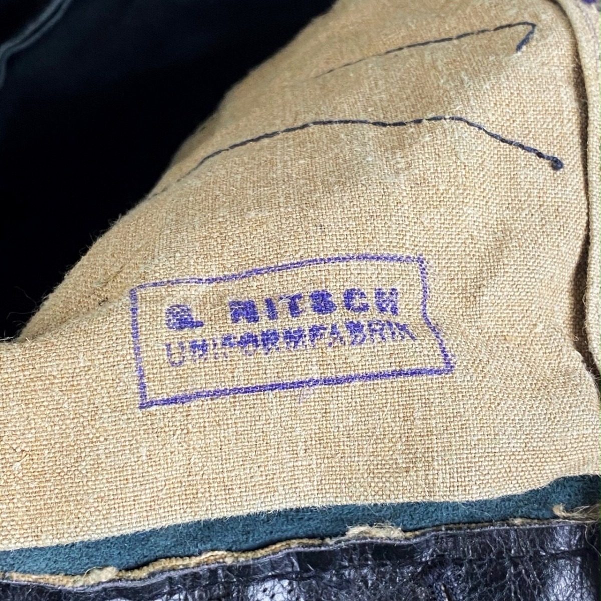 Original WWII German Panzer/Kriegsmarine leather wrap with trousers ...