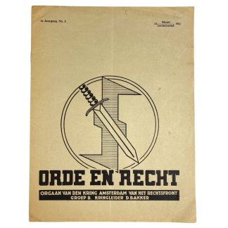 Original WWII Dutch Rechtsfront magazine