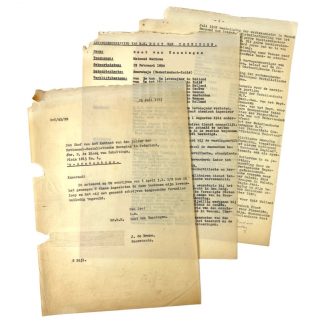 Original WWII Dutch NSB Rost van Tonningen letter and documents