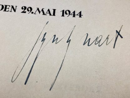 Original WWII German Arthur Seyss-Inquart signed book