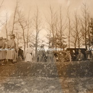Original WWI Dutch army photo - Queen Wilhelmina visits the troops in Ede