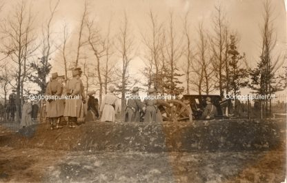 Original WWI Dutch army photo - Queen Wilhelmina visits the troops in Ede