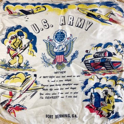 Original WWII US army pillowcase Fort Benning