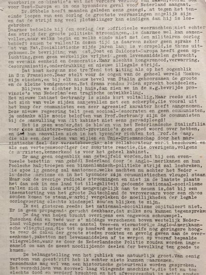 Original WWII Dutch NSB Max Blokzijl radio talk report 29 April 1945