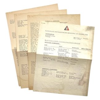 Original WWII Dutch NSB list of speakers