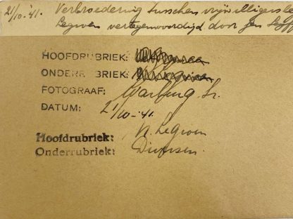 Original WWII Dutch NSB photo with envelope - Fraternization between the Dutch volunteer legion and NSB