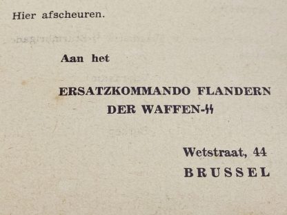 Original WWII Flemish SS-Sturmbrigade Langemarck recruitment flyer