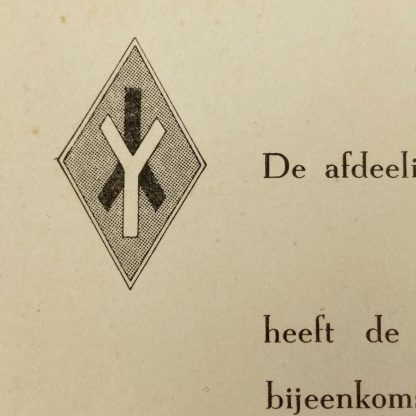 Original WWII Dutch Studentenfront invitation card