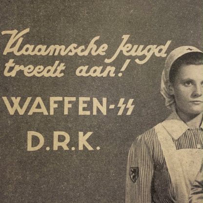 Original WWII Flemish Waffen-SS/DRK post card