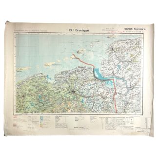 Original WWII German map of Groningen - Militaria - Heereskarte