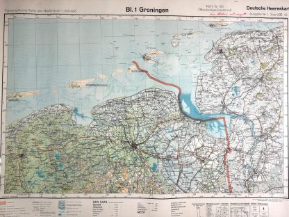 Original WWII German map of Groningen