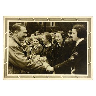 Original WWII German post card - Adolf Hitler and B.D.M.