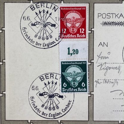 Original WWII German post card - Adolf Hitler and B.D.M.