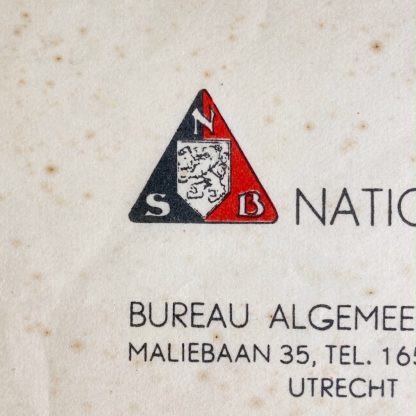 Original WWII Dutch NSB handwritten letter Anton Mussert