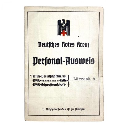 Original WWII German DRK Personal-Ausweis