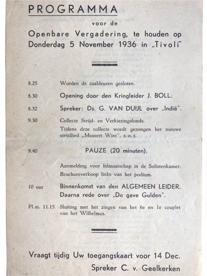 Original WWII Dutch NSB program flyer