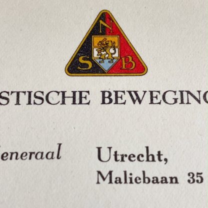 Original WWII Dutch NSB unissued document