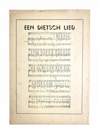 Original WWII Dutch Waffen-SS sheet music