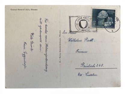 Original WWII German post card - Iron Cross