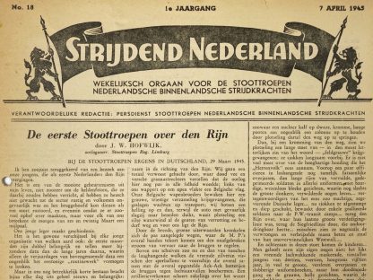 Original WWII Dutch 'Stoottroepen' newspaper