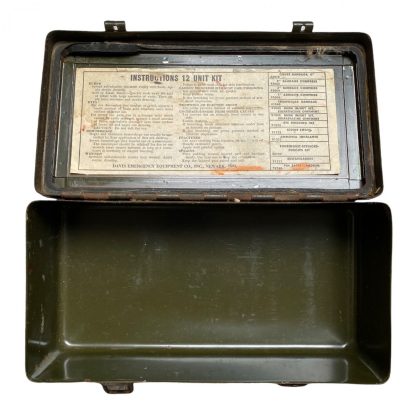 Original WWII USMC vehicle unit First Aid kits
