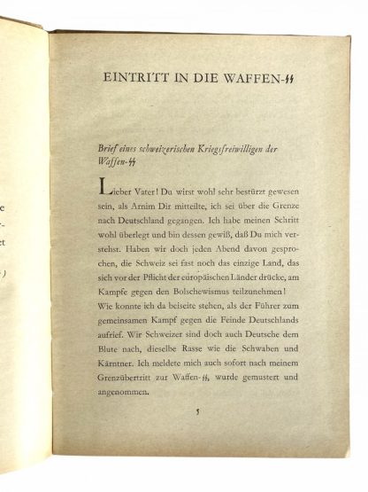 Original WWII German Waffen-SS book Aufbruch - Briefe Germanischer Kriegsfreiwilliger