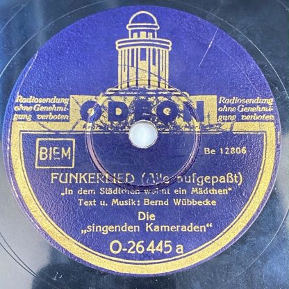 Original WWII German gramophone record - (Alpenjäger) Narviklied & Funkerlied