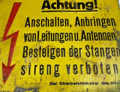 Original WWII German metal sign 'Oberbefehlhaber des Heeres'