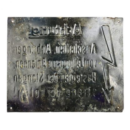 Original WWII German metal sign 'Oberbefehlhaber des Heeres'