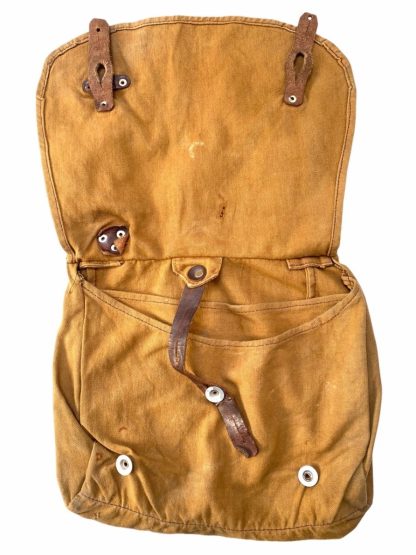 Original WWII German Hitlerjugend bread bag and field bottle