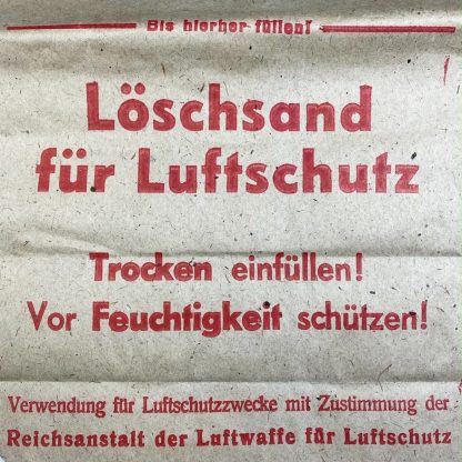 Original WWII German Luftschutz 'Löschsand' bag