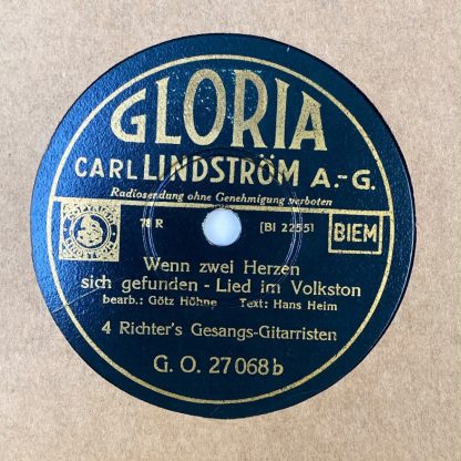 Original WWII German record - Der Wachtposten Soldatenlied & Wenn zwei Herzen sich gefunden