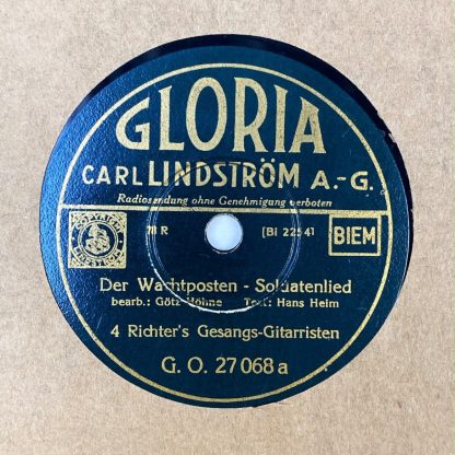 Original WWII German record - Der Wachtposten Soldatenlied & Wenn zwei Herzen sich gefunden
