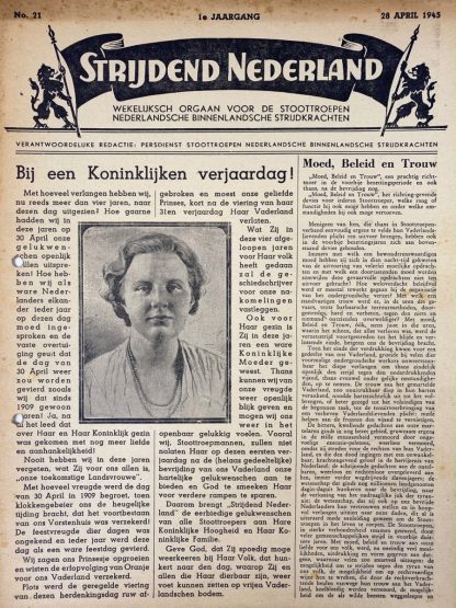 Original WWII Dutch 'Stoottroepen' newspaper