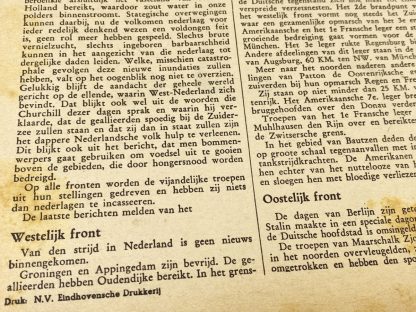 Original WWII Dutch 'Stoottroepen' newspaper