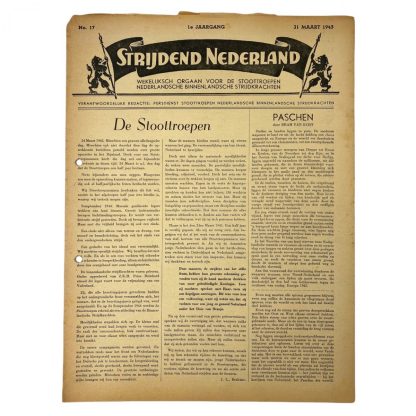 Original WWII Dutch 'Stoottroepen' newspaper