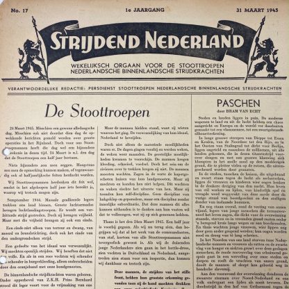 Original WWII Dutch 'Stoottroepen' newspaper