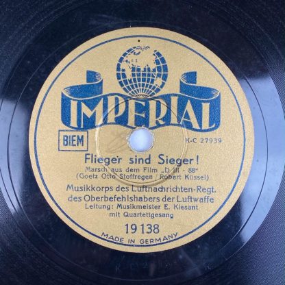 Original WWII German gramophone record - Wir fahren gegen England & Flieger sind Sieger