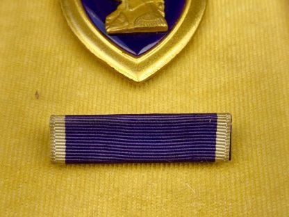 Original WWII US Purple Heart medal in box with ribbon and pin