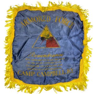Original WWII US army Amored Division pillow case Camp Campbell