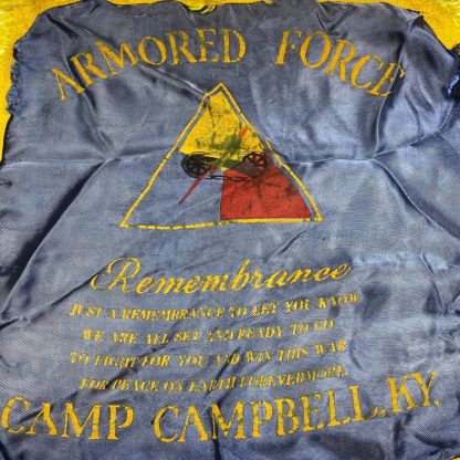 Original WWII US army Amored Division pillow case Camp Campbell