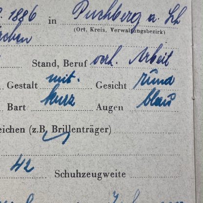 Original WWII German Volkssturm soldbuch Neustadt/Puchberg am Schneeberg