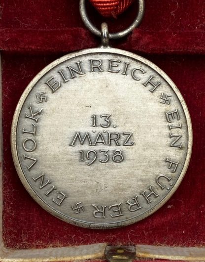 Original WWII German Anschluss medal in box