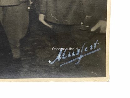 Original WWII Dutch volunteer photo with Anton Mussert autograph