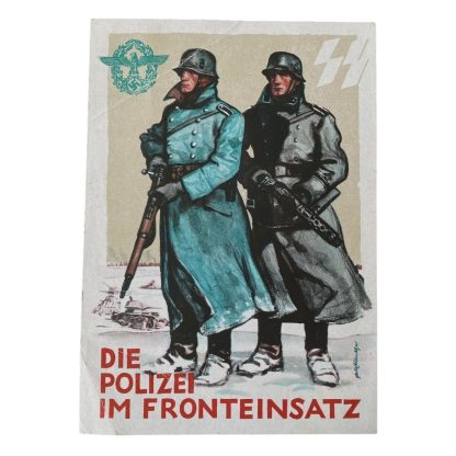 Original WWII SS-Polizei im Fronteinsatz post card