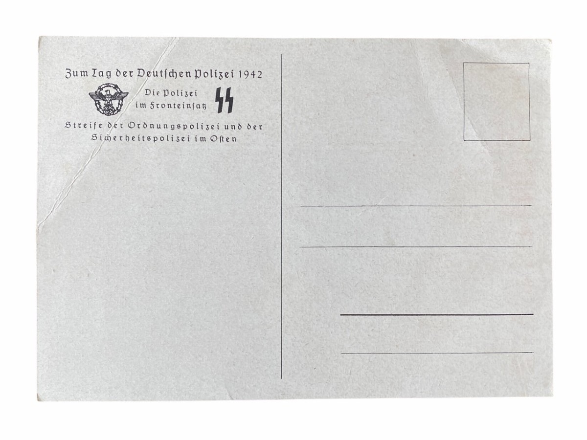 Original WWII SS-Polizei im Fronteinsatz post card - Oorlogsspullen.nl ...